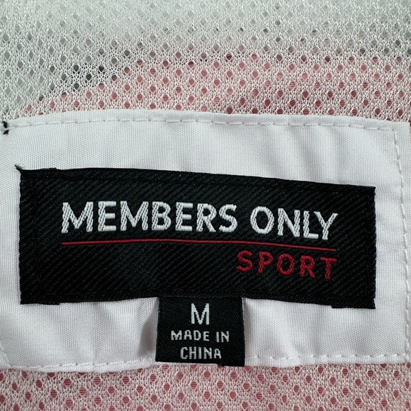 NWT Members Only Sport Men's Red Team Racing Windbreaker Jacket Size M - Picture 3 of 10